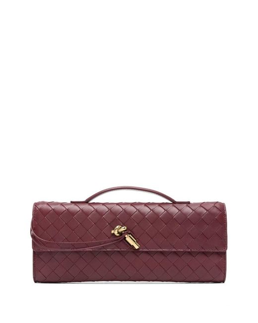 Bottega Veneta Purple Clutch Long Andiamo