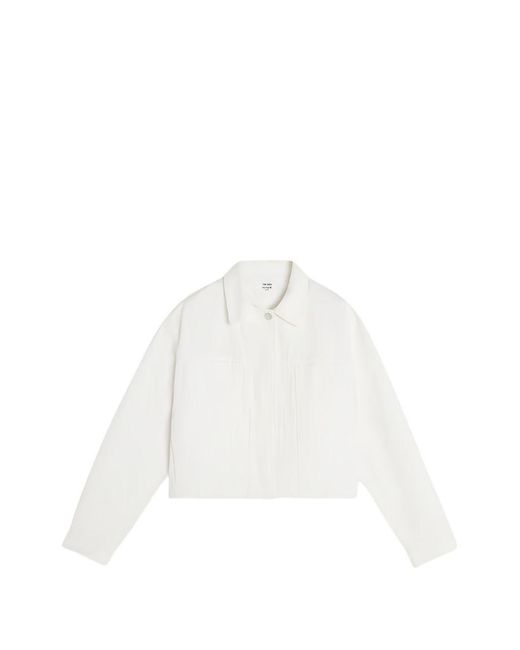 Maison Kitsuné White Denim Trucker Jacket