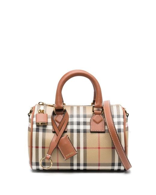 Borsa Bowling Mini di Burberry in Brown