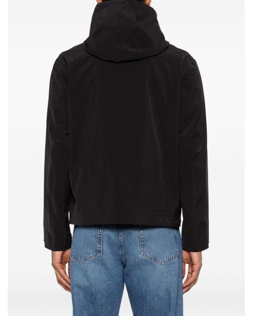 Emporio Armani Black Hooded Blouson Jacket for men