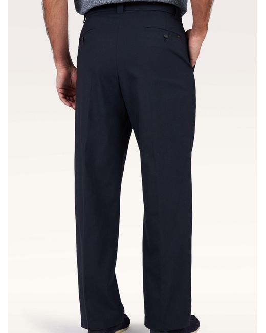 Paul & Shark Blue Pleated Trousers for men