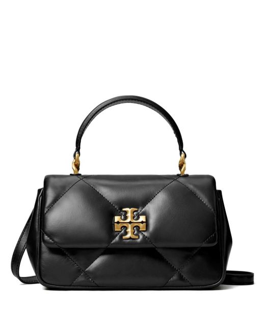 Tory Burch Black Kira Quilted Leather Tote Bag