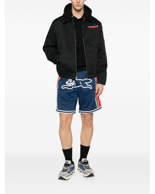 ICECREAM Black Logo Zipped Blouson Jacket for men