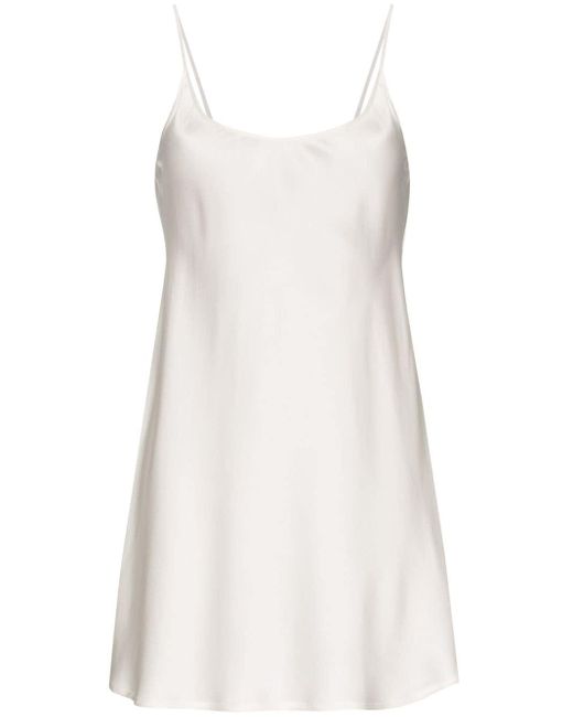 La Perla Silk Short Slipdress in White 