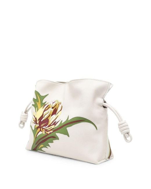 Loewe Metallic Flamenco Mini Leather Clutch
