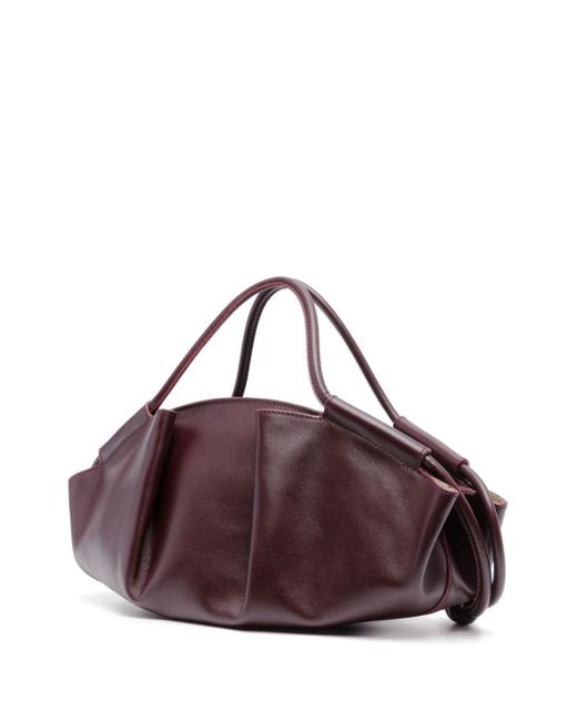 Loewe Purple Paseo Small Leather Handbag