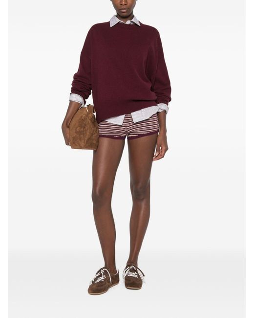 Be You Red Cashmere Crewneck Sweater