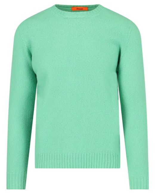 Drumohr Green Long Sleeve Crew Neck Shirt for men