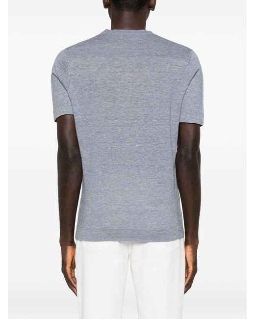 Brunello Cucinelli Gray Linen Blend Sweater for men