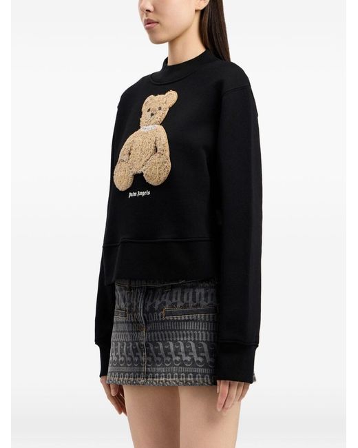 Palm Angels Black Bear Crewneck Sweatshirt