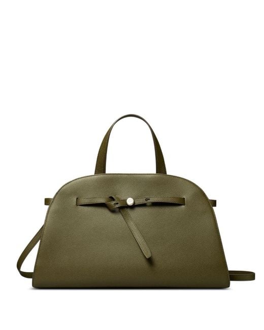 Tory Burch Green Romy Leather Boston Bag
