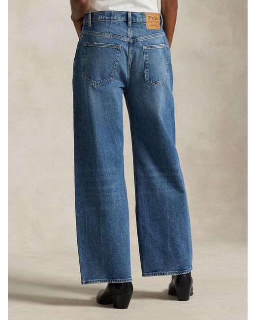 Polo Ralph Lauren Blue Relaxed Wide-Leg Jeans