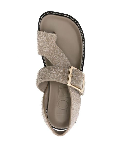 Loewe Brown Ease 90mm Suede Sandals