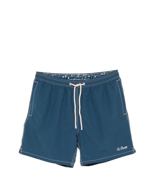 Mc2 Saint Barth Blue Classic Light Swim Shorts Patmos Swimshort for men