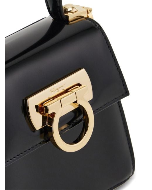 Ferragamo Black Iconic Xsmall Shoulder Bag