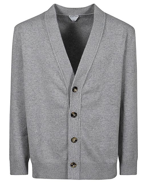 Bottega Veneta Gray Cashmere Cardigan for men