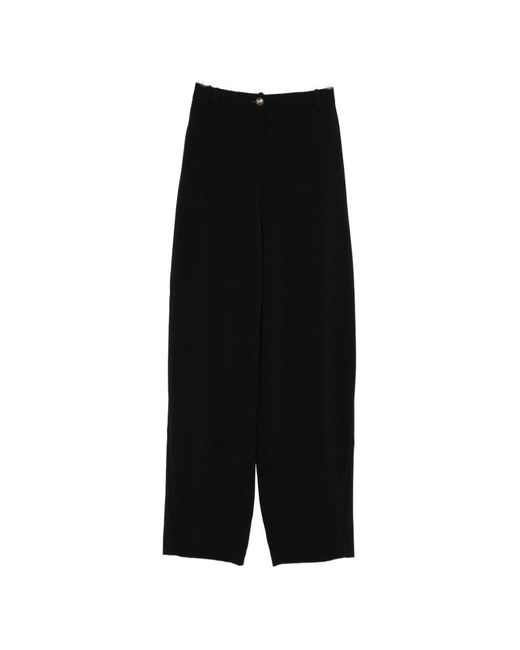 Elisabetta Franchi Black Wide-Leg Trousers