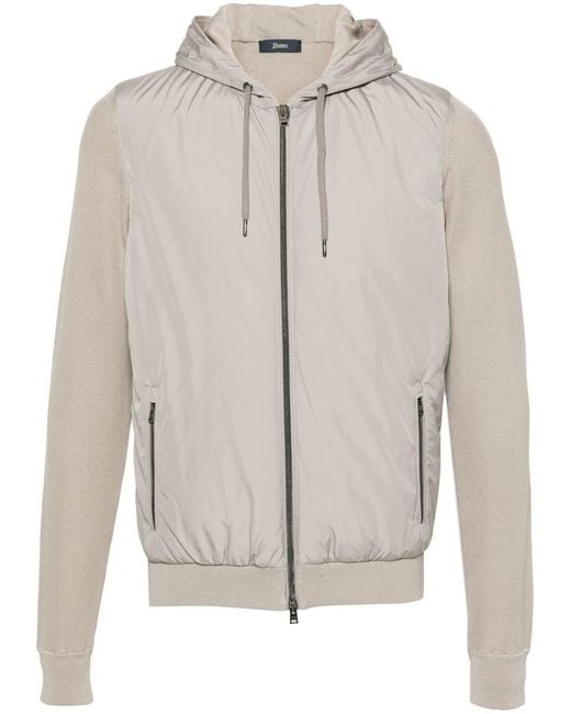 Herno Gray Nylon And Cotton Blouson Jacket for men
