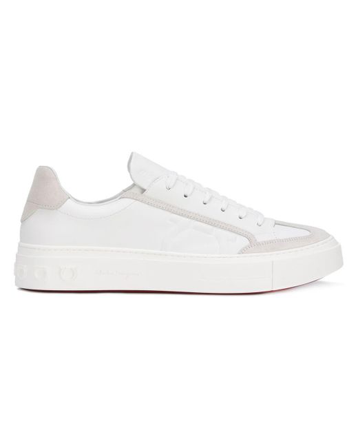 Ferragamo 22AW BORG レザースニーカー_WHITE Ferragamo 22AW BORG レザースニーカー_WHITE (FERRAGAMO