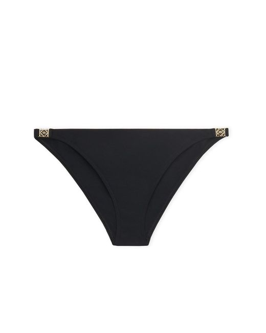 Slip Bikini Con Laccetti di Loewe in Black