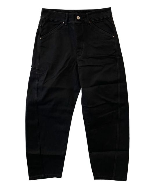 Lemaire Black Twisted Cotton Trousers for men
