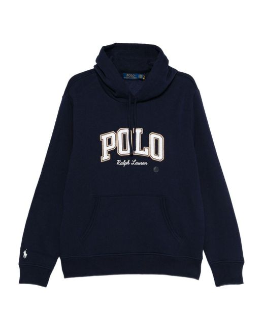 Polo Ralph Lauren Blue Classic Hoodie With Embroidered Logo for men