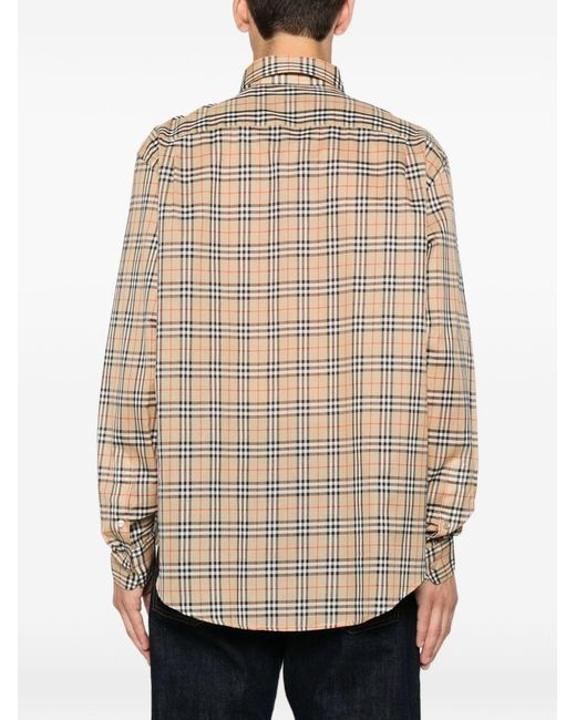 Burberry Natural Check Cotton Shirt for men