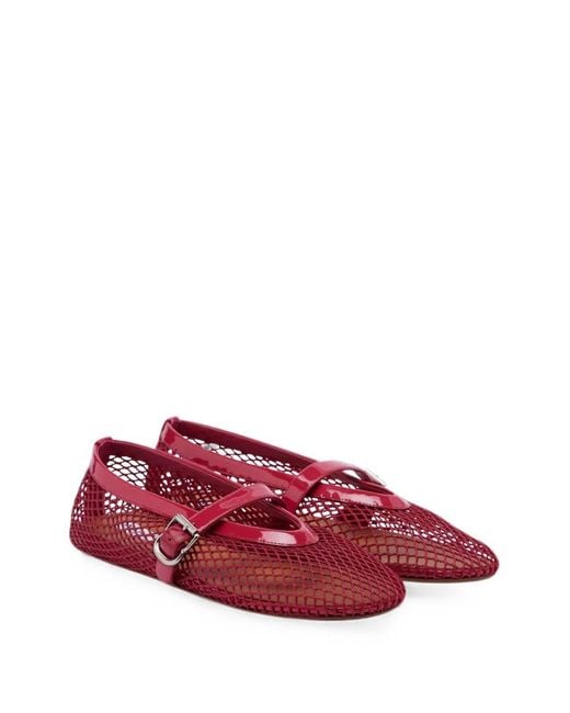 Alaïa Purple Fishnet Ballet Flats