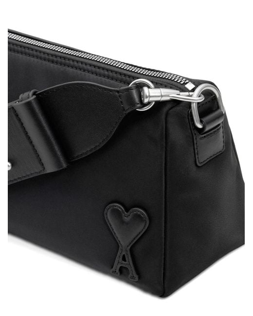 AMI Black Nylon And Canvas Mini Bag