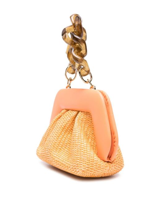 THEMOIRÈ Orange Gea Straw Mini Bag