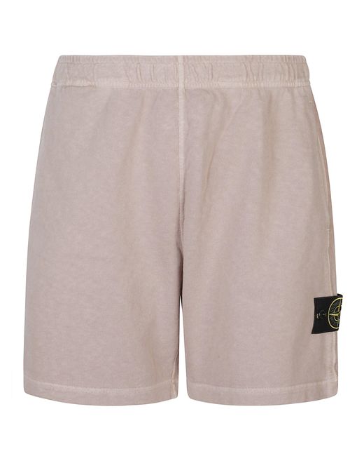 Stone Island Gray Cotton Shorts for men