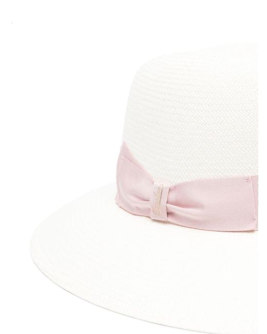 Borsalino Pink Claudette Straw Panama Hat