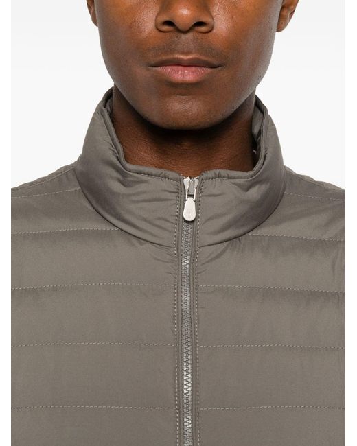 Brunello Cucinelli Gray Down Vest for men