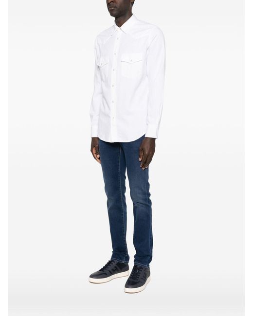 Jacob Cohen White Cotton Blend Shirt for men