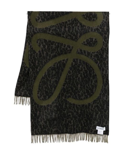 Loewe Black Wool And Cashmere Blanket for men
