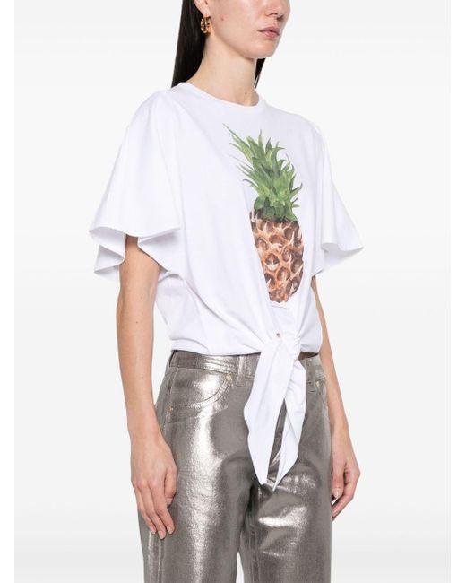 T-Shirt Pineapple di Stella McCartney in White
