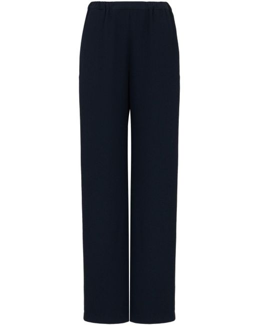 Emporio Armani Blue High-Waisted Trousers