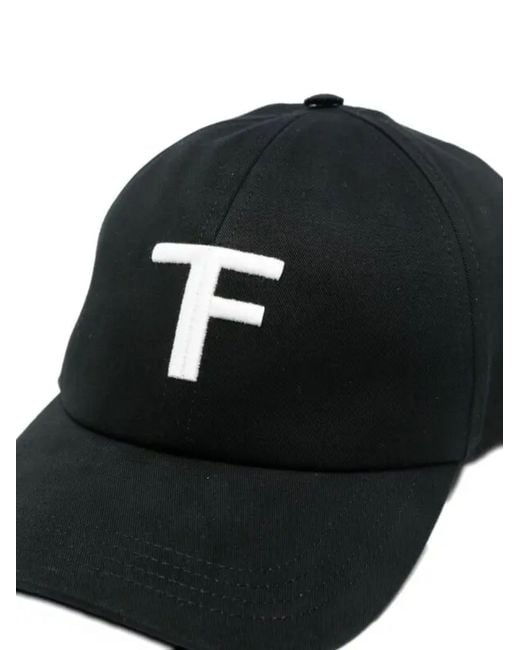 Tom Ford Black Cotton Baseball Cap for men
