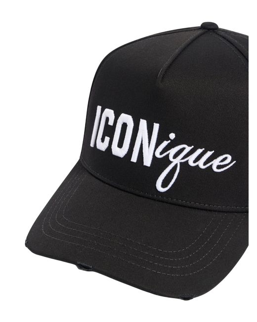 DSquared² Black Iconic Hat for men
