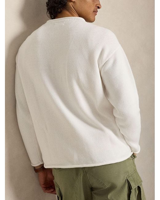 Polo Ralph Lauren White Crewneck Sweater for men
