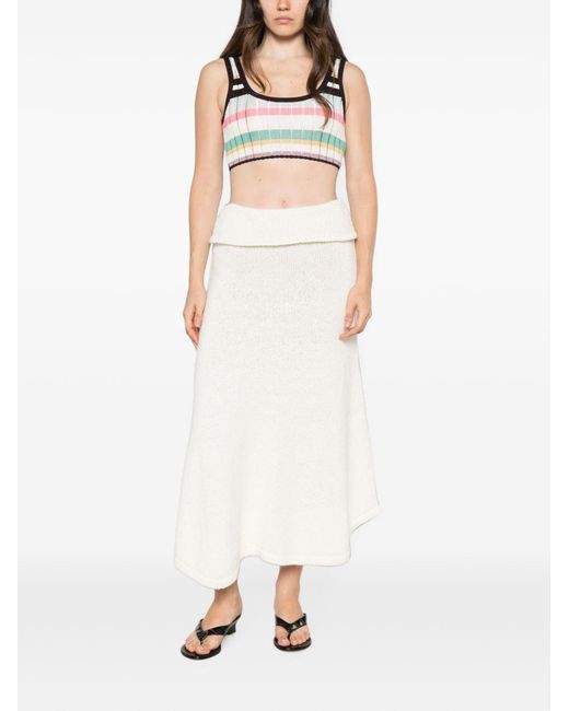 Alaïa Brown Striped Top