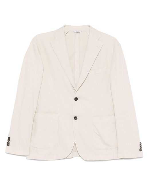 Manuel Ritz Natural Single Breasted Blazer for men