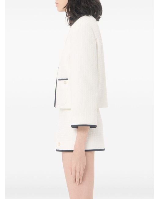 Valentino White Tweed Jacket