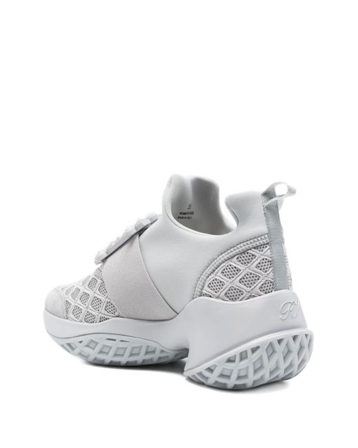 Roger Vivier White Viv Run Buckle Sneakers