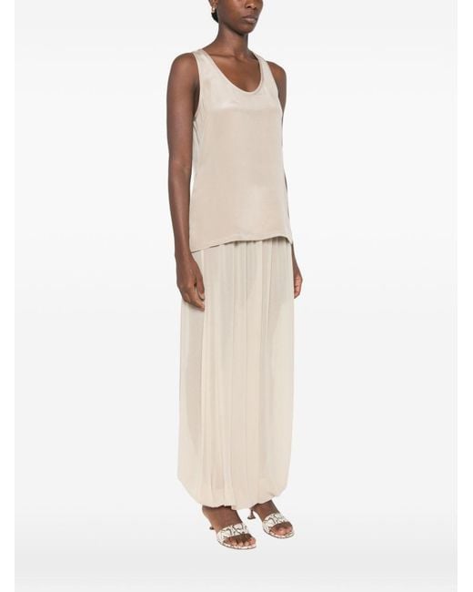 Max Mara White Silk Tank Top