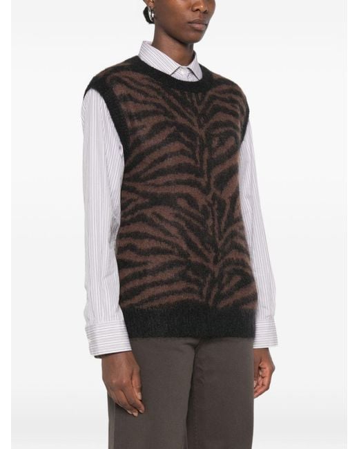 P.A.R.O.S.H. Black Wool Blend Vest