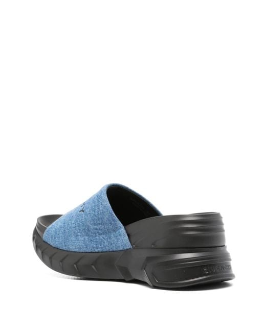 Givenchy Blue Marshmallow Wedge Sandals
