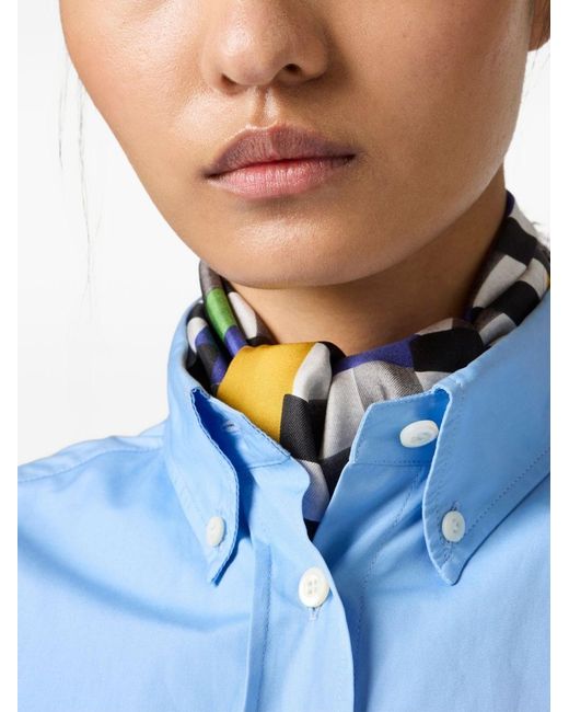 Miu Miu Blue Cotton Shirt