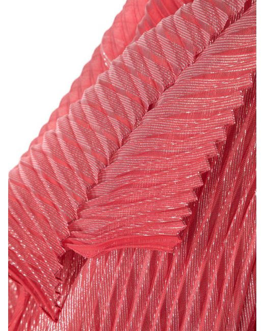Emporio Armani Pink Pleated Stole