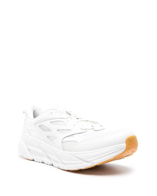 Hoka One One White U Clifton Athletics Shoes for men